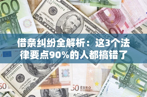 北京借条纠纷全解析：这3个法律要点90%的人都搞错了