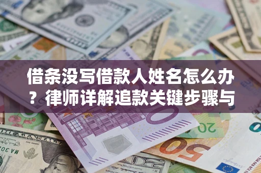 北京借条没写借款人姓名怎么办？律师详解追款关键步骤与证据链构建