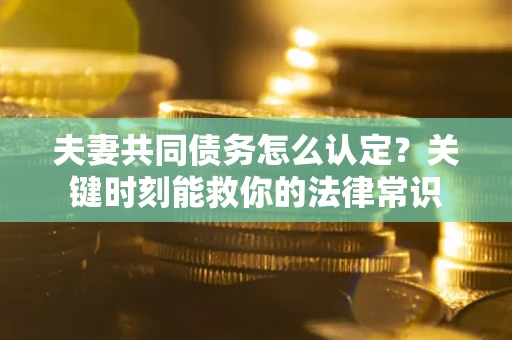 北京夫妻共同债务怎么认定？关键时刻能救你的法律常识